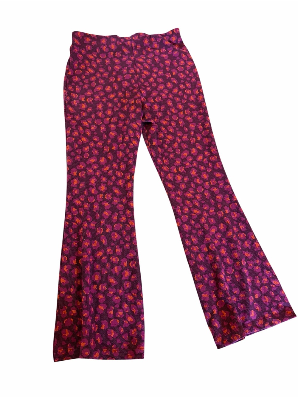 Anthropologie Maeve Knit Flare Pants Plum - Picture 6 of 9